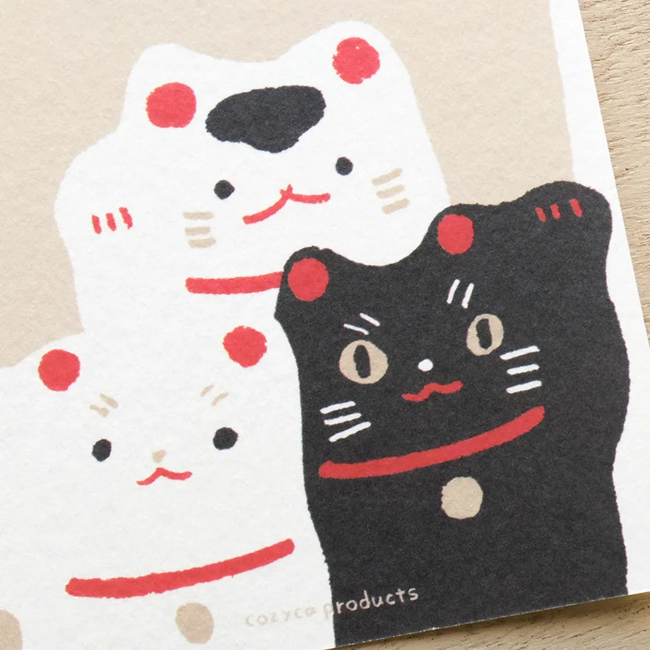 Masao Takahata 高旗将雄 Ippitsusen Notepaper 一筆箋 - Maneki Neko