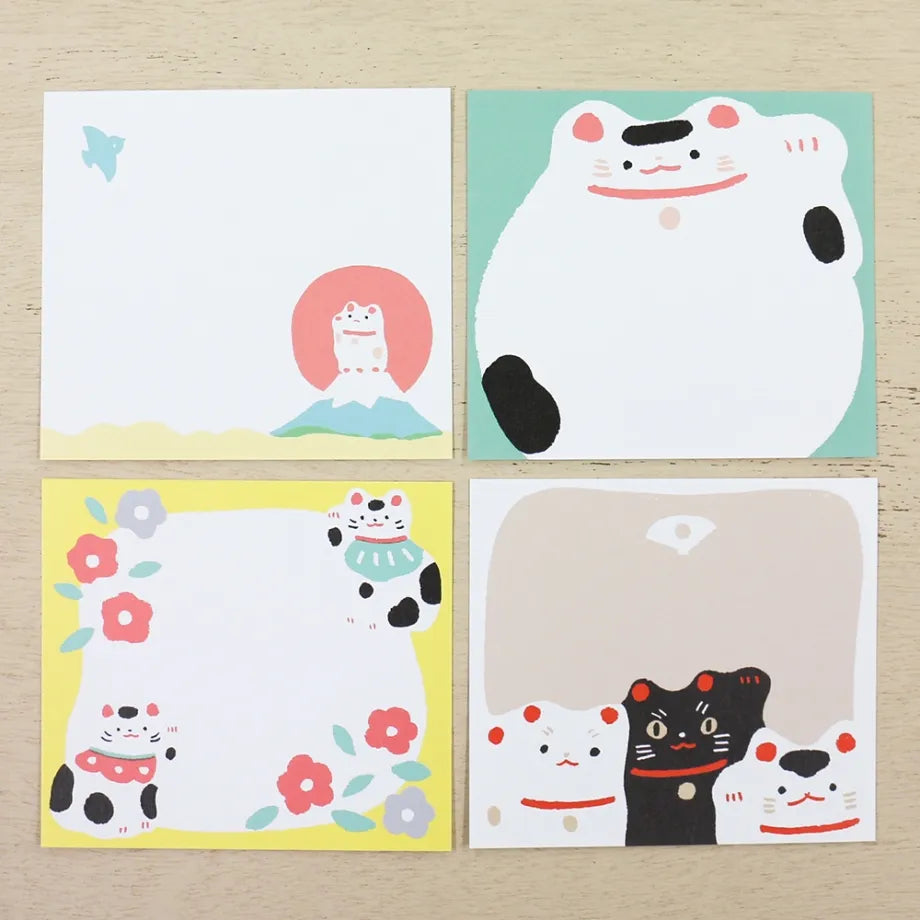 Masao Takahata 高旗将雄 Memo Pad - Maneki Neko 招財貓