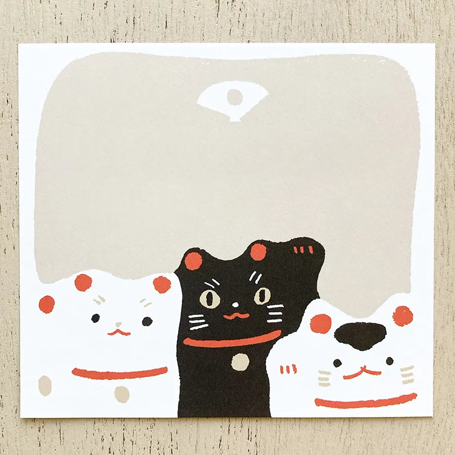 Masao Takahata 高旗将雄 Memo Pad - Maneki Neko 招財貓