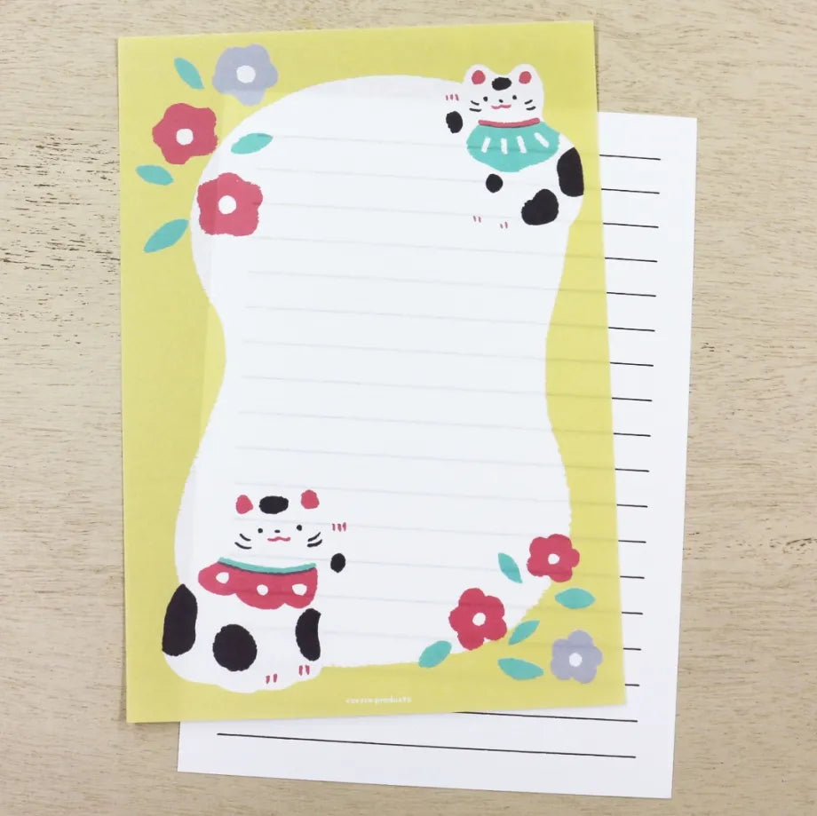 Masao Takahata 高旗将雄 Letter Paper - Maneki-neko 招財貓