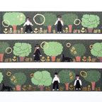 Necktie Foil Stamped Masking Tape - Green
