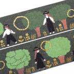 Necktie Foil Stamped Masking Tape - Green