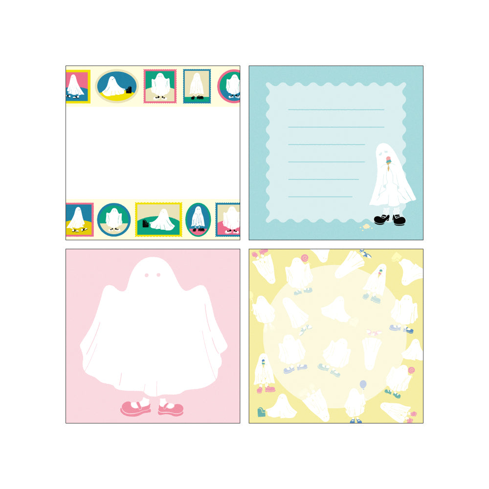 <Wearing Shoes Ghost> Memo Pad - Frame