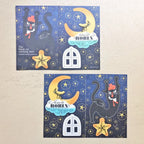 Kuroneko Design Mobile Card - "The Black Cat Catching Stars"