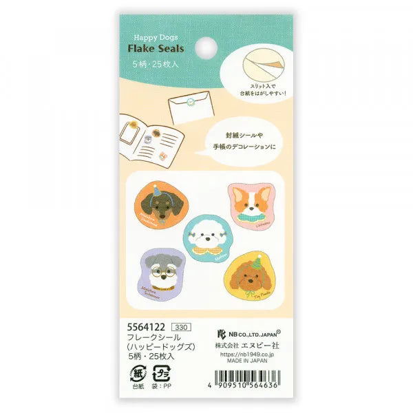 NB Flake Stickers - Happy Dogs