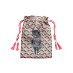 Nathalie Lete Drawstring bag - 5 designs including cats, dog & bear bear