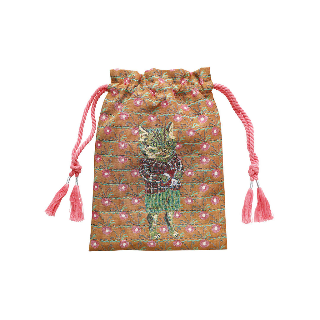 Nathalie Lete Drawstring bag - 5 designs including cats, dog & bear bear