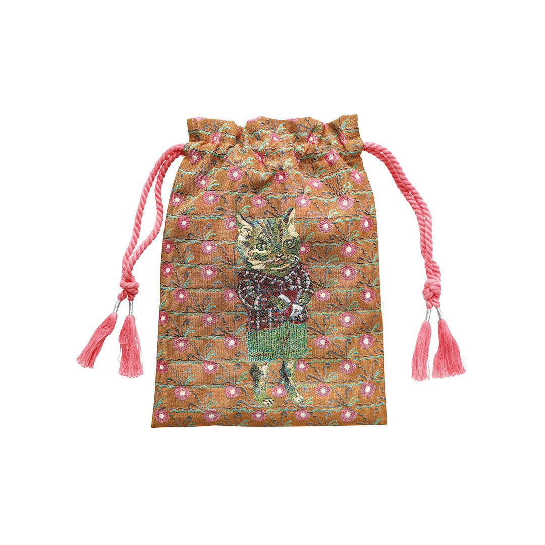 Nathalie Lete Drawstring bag - 5 designs including cats, dog & bear bear