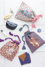 Nathalie Lete Drawstring bag - 5 designs including cats, dog & bear bear