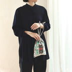 Nathalie Lete Velour Drawstring Pouch - Blue Eye