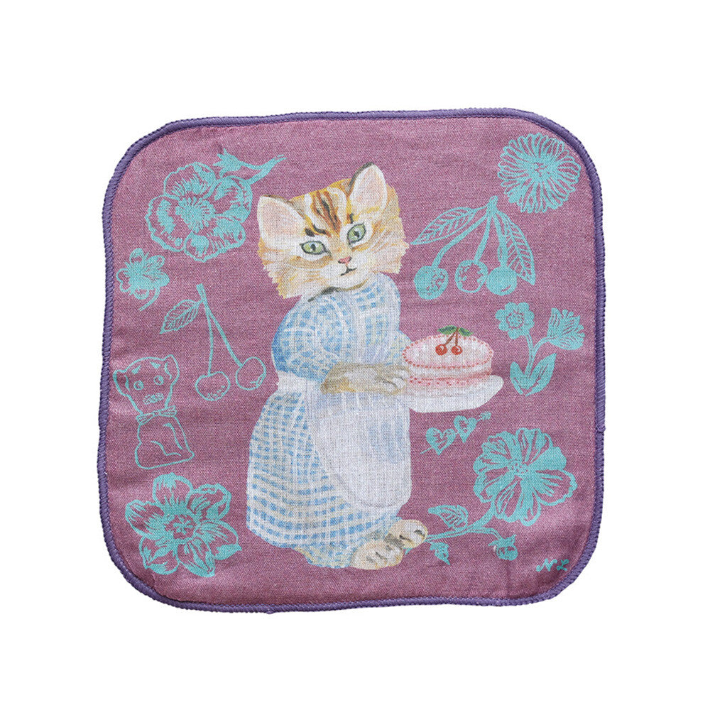 Nathalie Lete Gauze & cotton towel - Blue Eye