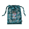 Nathalie Lete Velour Drawstring Pouch - Black Cat