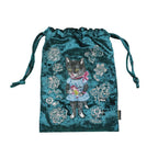 Nathalie Lete Velour Drawstring Pouch - Black Cat