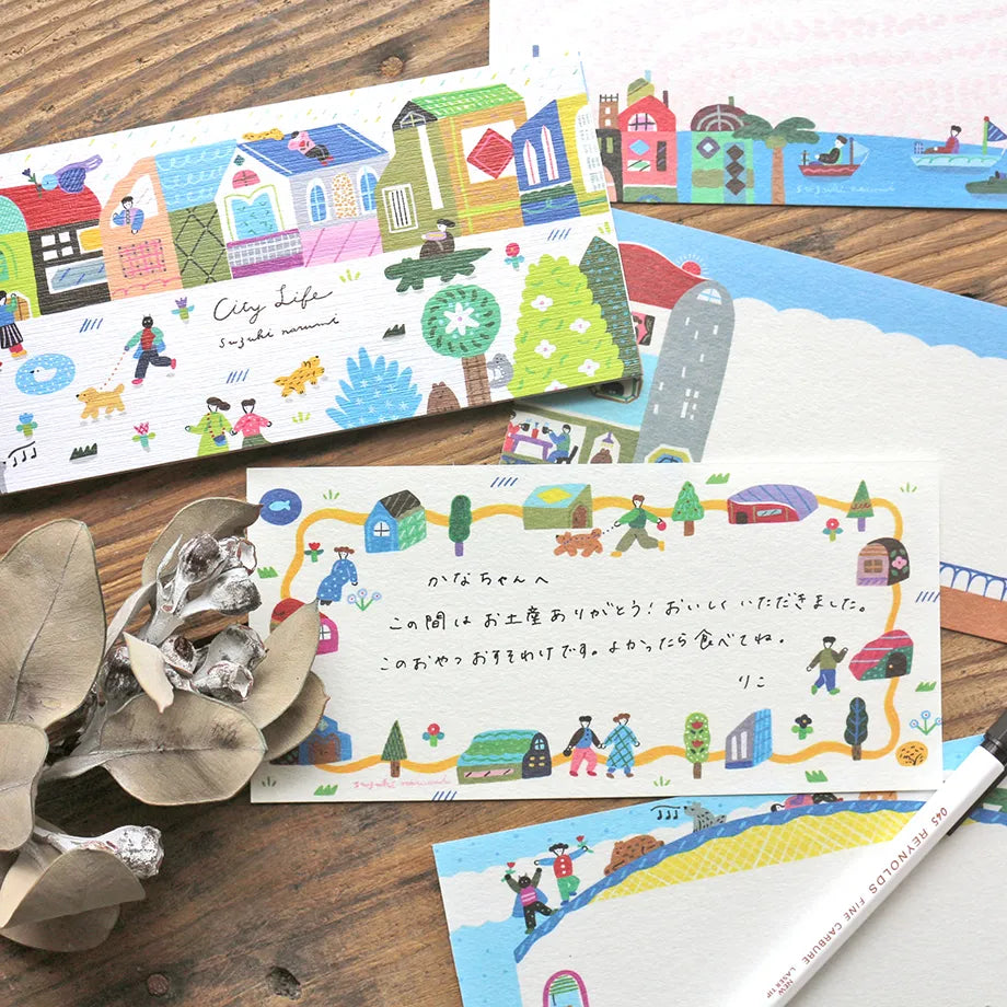 Narumi Suzuki 鈴木成美 Ippitsusen Notepaper 一筆箋 - City Life