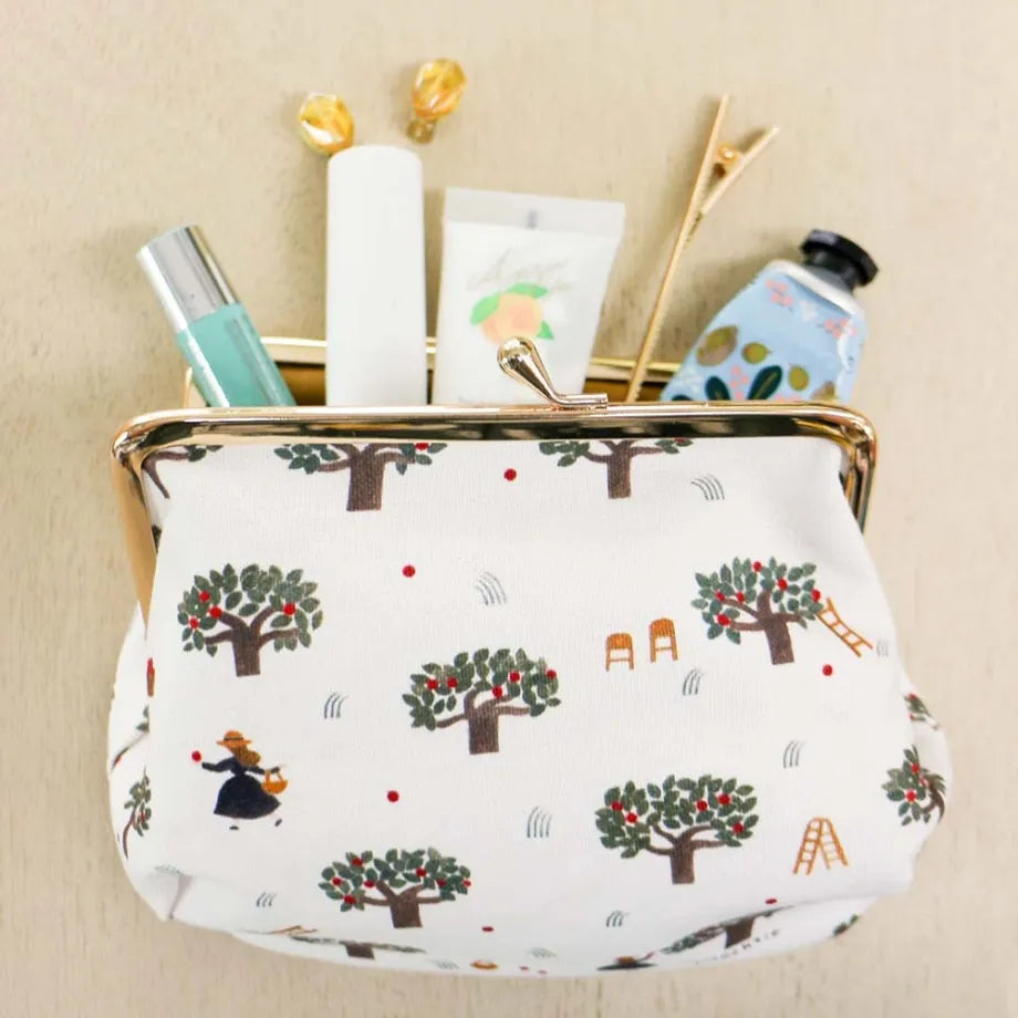 Necktie Canvas pouch - Apple Orchard