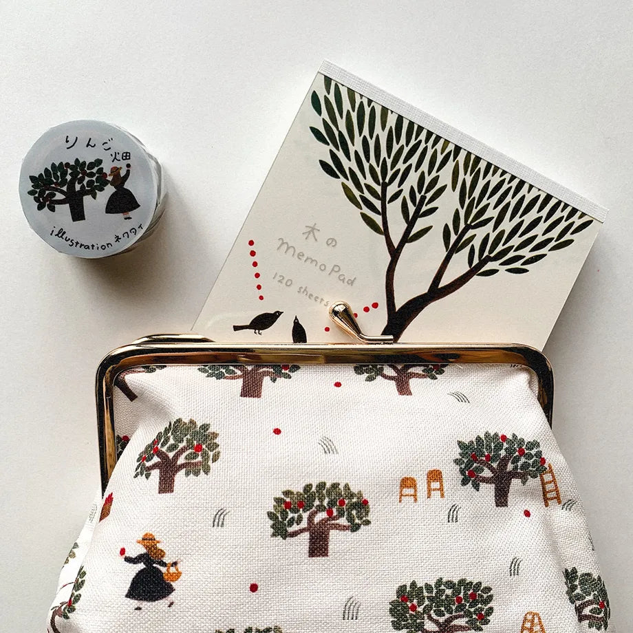 Necktie Canvas pouch - Apple Orchard