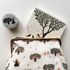 Necktie Canvas pouch - Apple Orchard