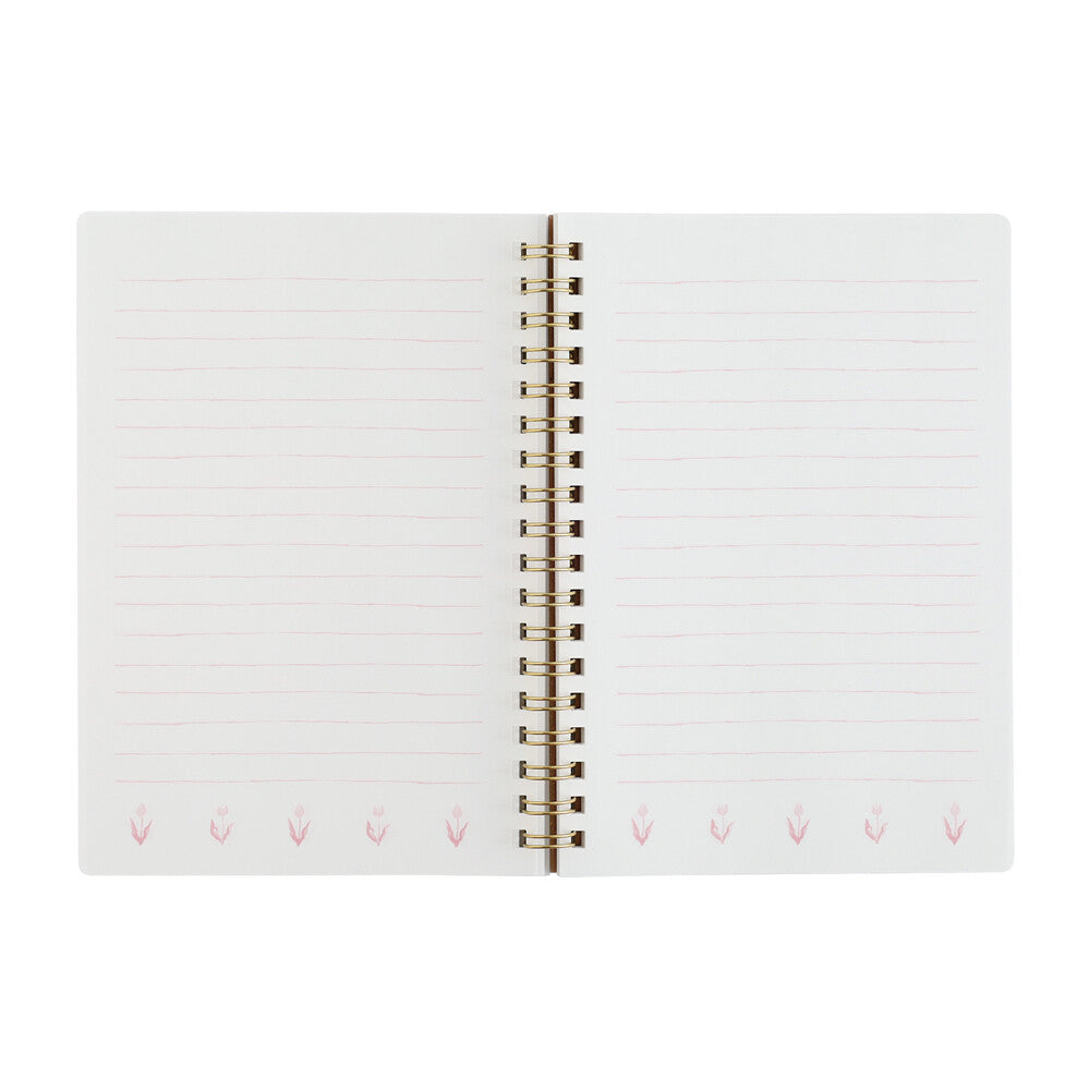 Haruka Toshimitsu 利光春華 B6 Ring Notebook - Yellow Ribbon Cat