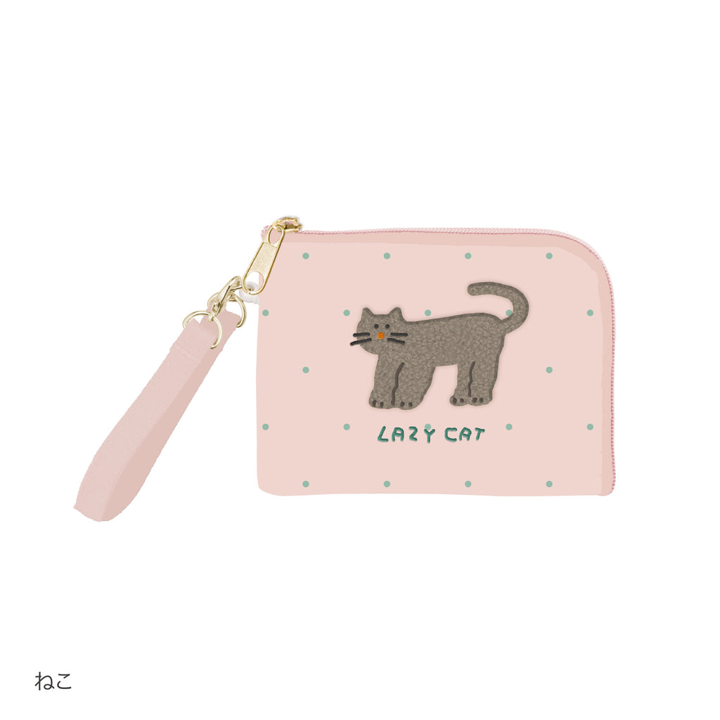 Q-LiA piccolot Pass Holder + Coin Case - Cat