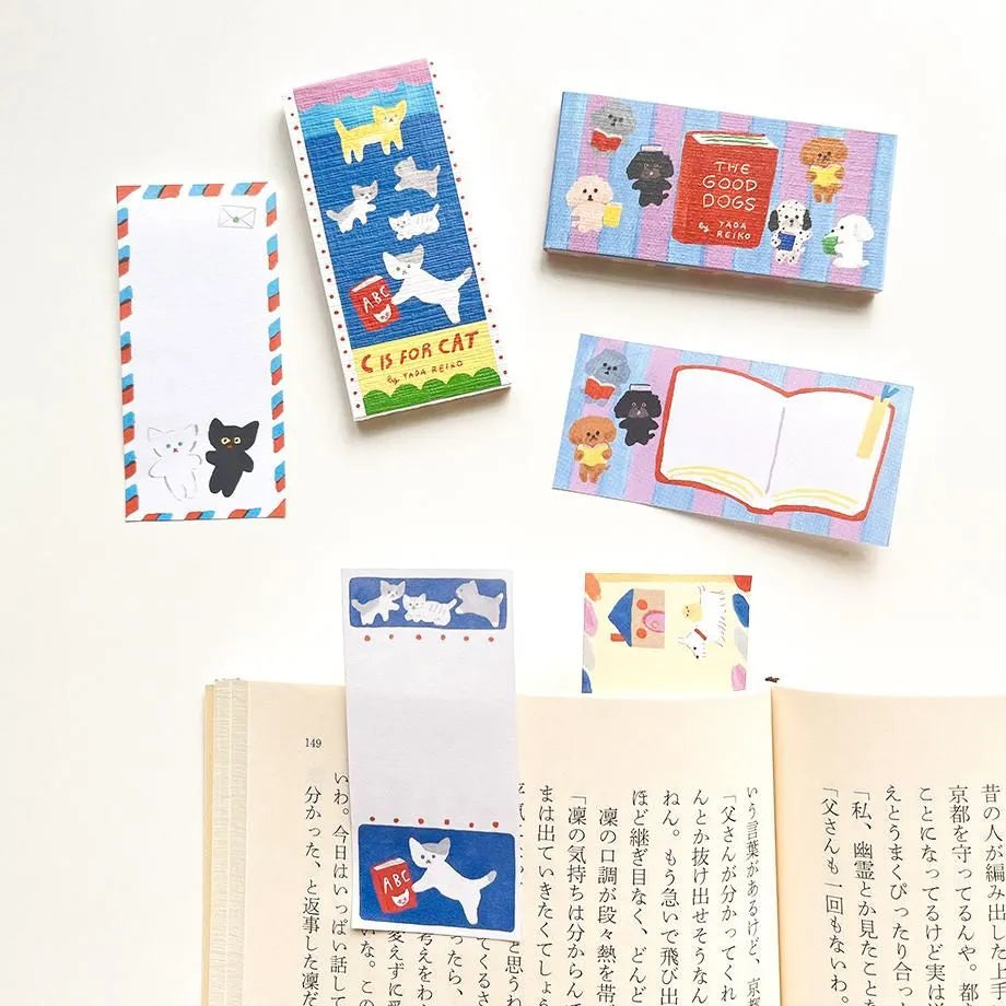 Reiko Tada 多田玲子 One-Line Sticky Notes - C IS FOR CAT・ THE GOOD DOGS