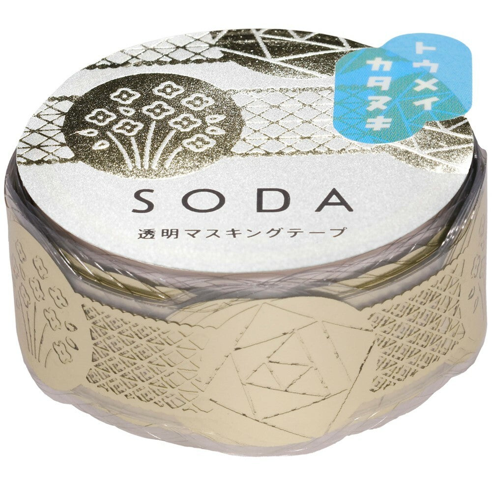 HITOTOKI SODA Foil-Stamping Masking Tape 透明紙膠帶 - Gift