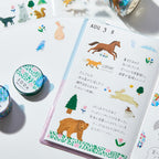 HITOTOKI SODA Transparent Masking Tape 透明紙膠帶 - Plants