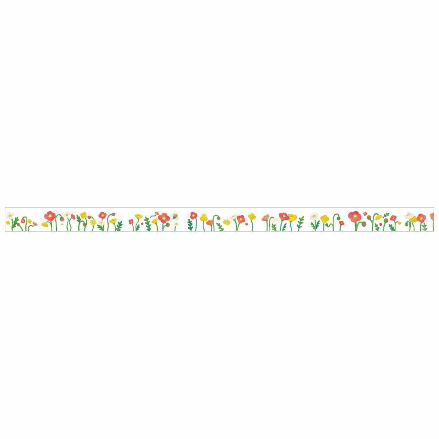 HITOTOKI SODA Transparent Masking Tape 透明紙膠帶 - Poppy