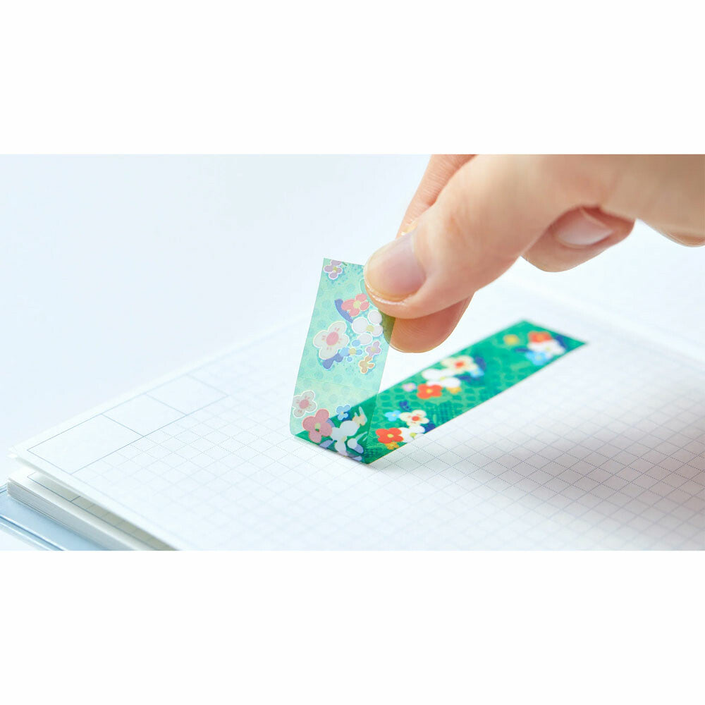 HITOTOKI SODA Transparent Masking Tape 透明紙膠帶 - Plants