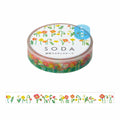 HITOTOKI SODA Transparent Masking Tape 透明紙膠帶 - Poppy