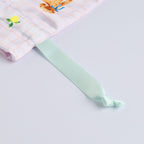 Haruka Toshimitsu 利光春華 Satin Drawstring Pouch - Blue Ribbon Dog