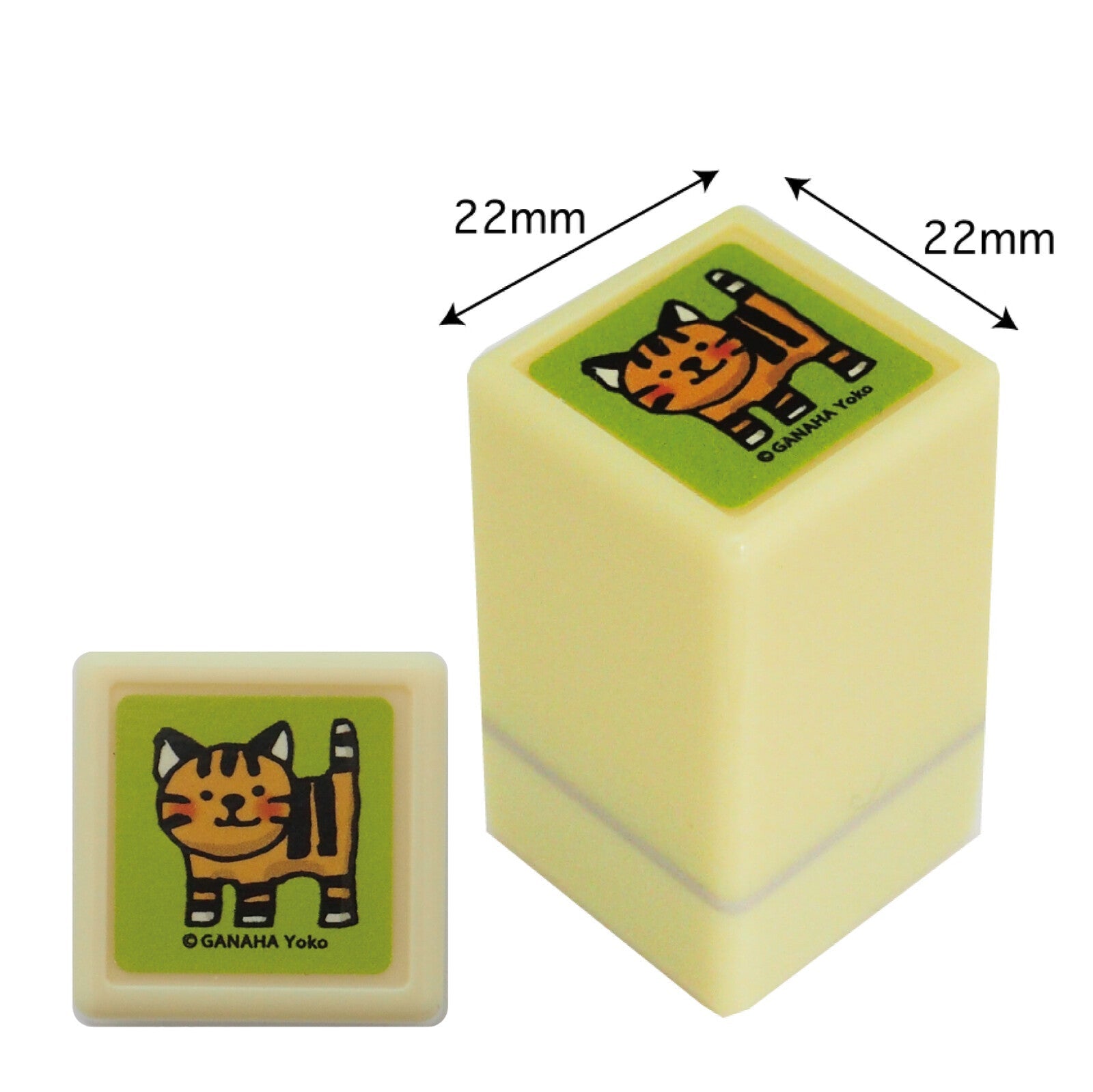 Ganaha Yoko Stamp with Built-in Ink - Cat