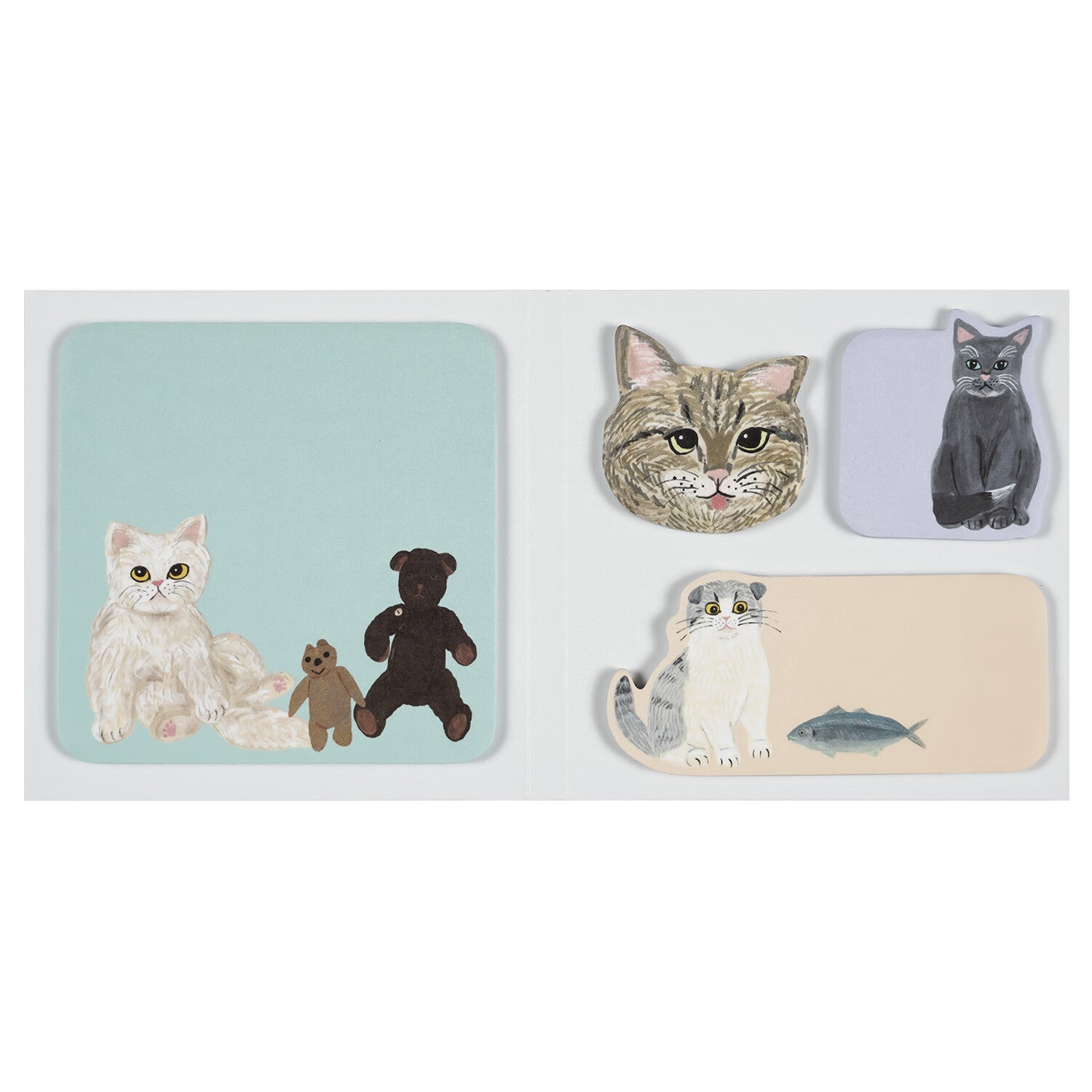 Kahoko Sodeyama Book Shaped Fusen - Cats