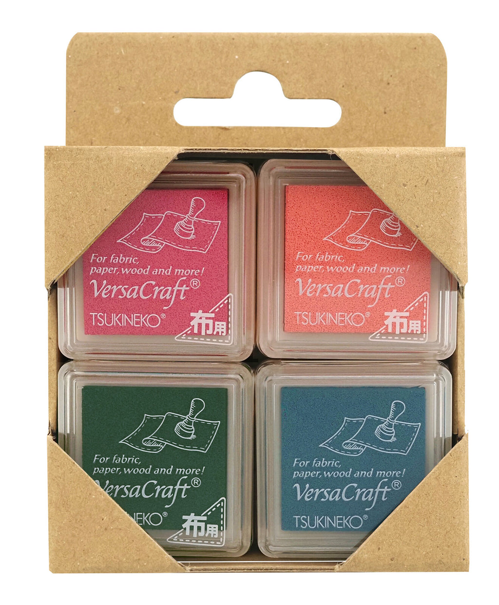 Tsukineko VersaCraft Ink Pad Set of 4 - Six Colour Combo's