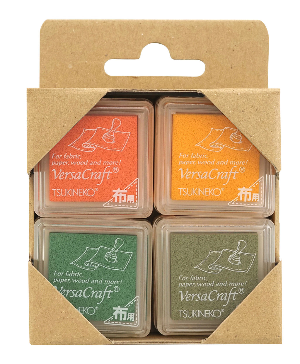 Tsukineko VersaCraft Ink Pad Set of 4 - Six Colour Combo's