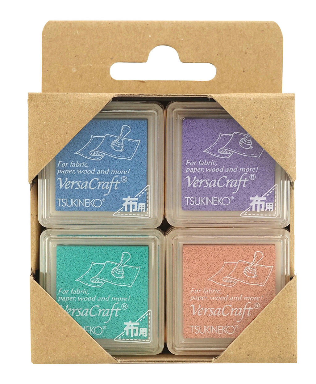 Tsukineko VersaCraft Ink Pad Set of 4 - Six Colour Combo's