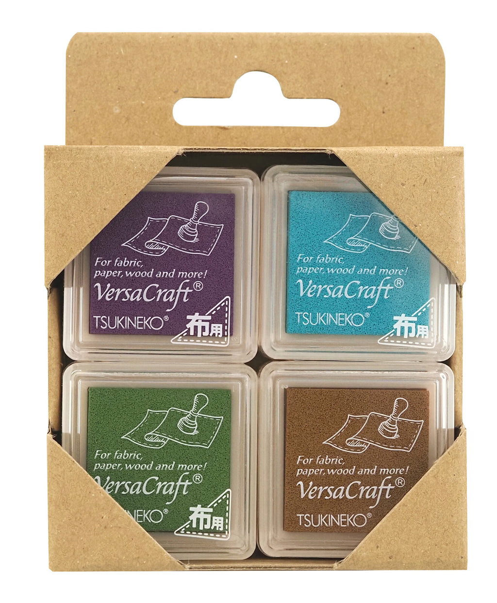 Tsukineko VersaCraft Ink Pad Set of 4 - Six Colour Combo's