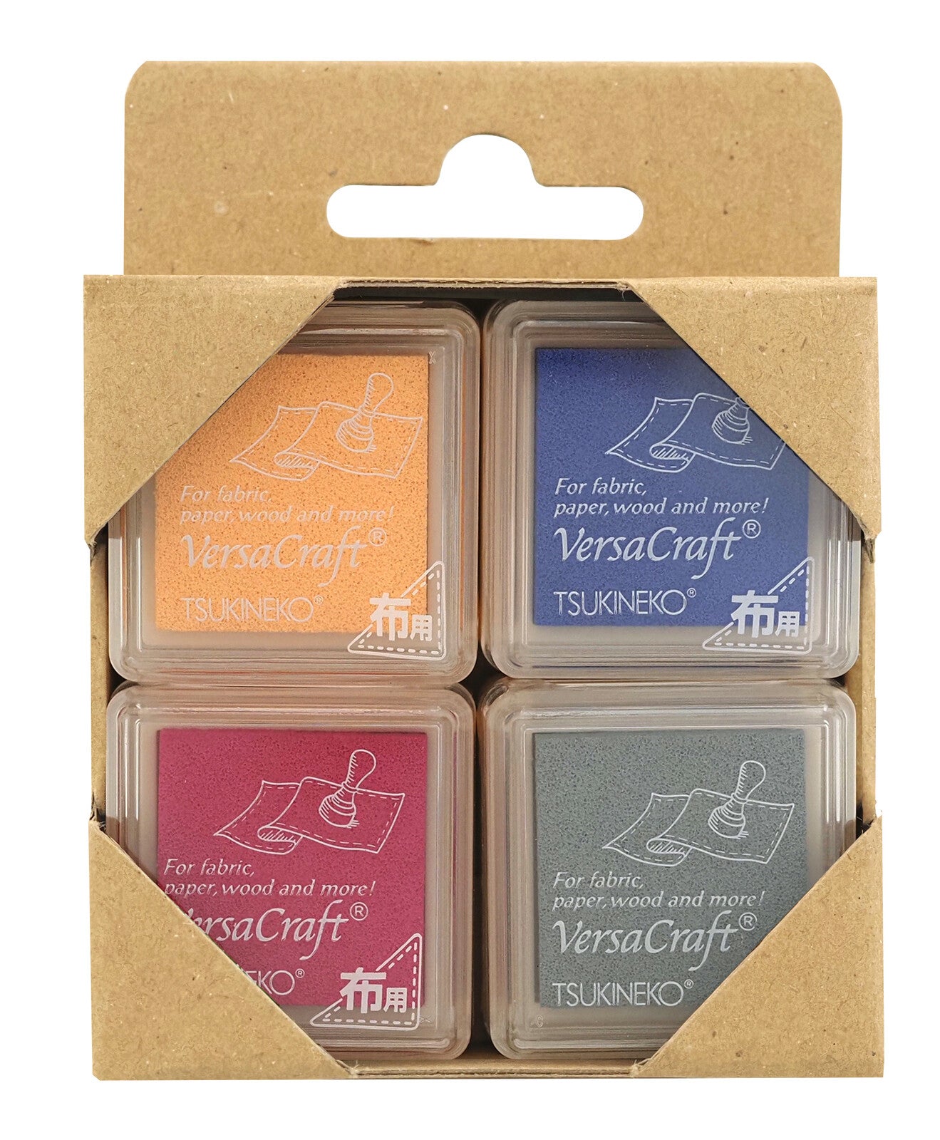 Tsukineko VersaCraft Ink Pad Set of 4 - Six Colour Combo's