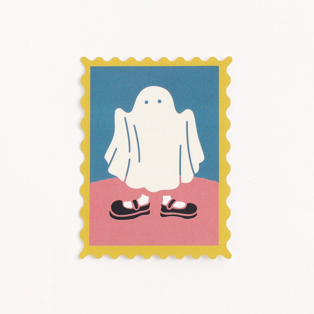 <Wearing Shoes Ghost> Glow-in-the-dark Sticker - Frame