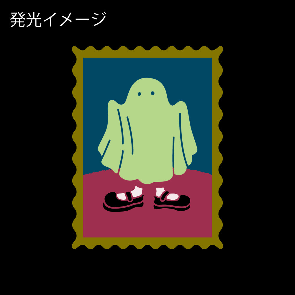 <Wearing Shoes Ghost> Glow-in-the-dark Sticker - Frame