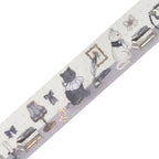 Foil Stamped 箔押 Masking Tape - Marchen Party*Silver Grey