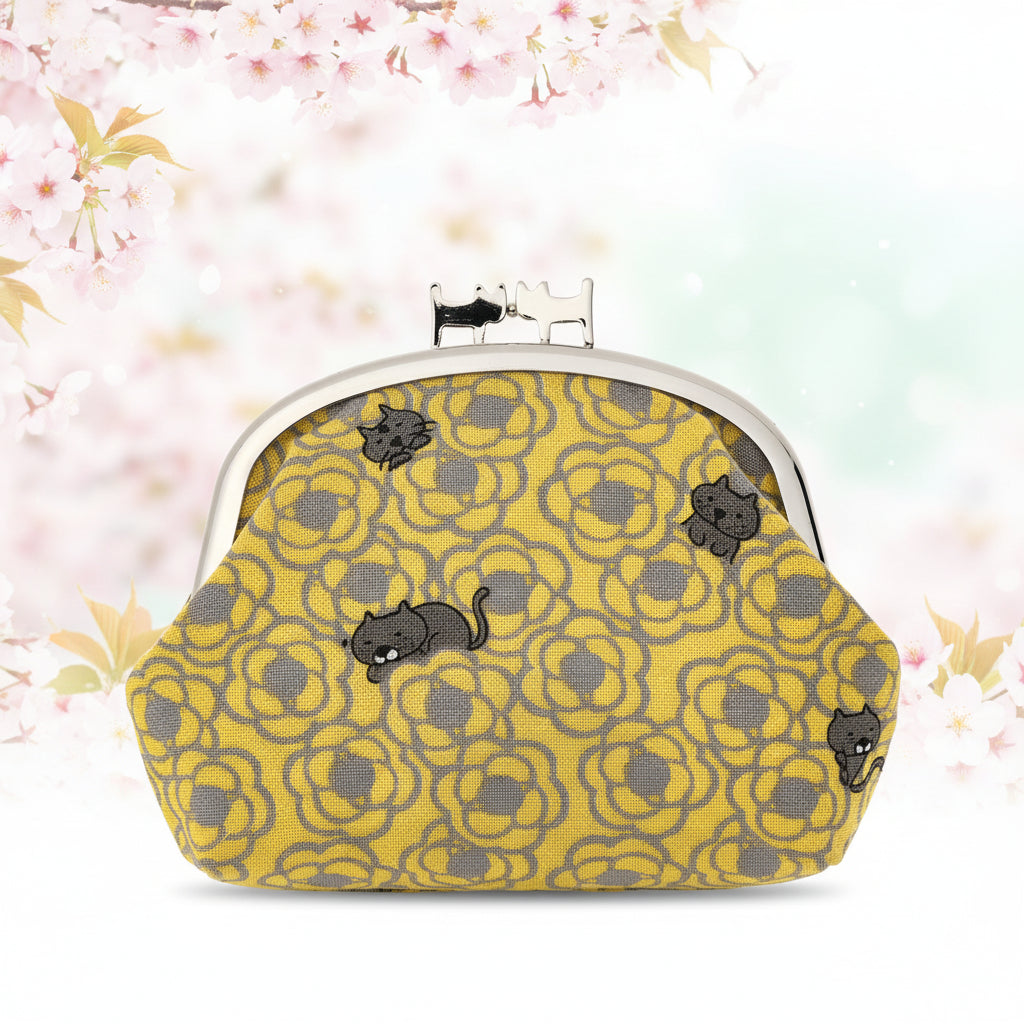 B-andyu Gamaguchi Purse 貓貓啪啪荷包仔 - Yellow