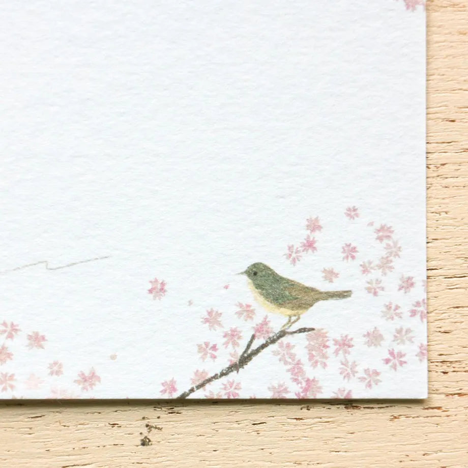 Yuko Omori 大森木綿子 Ippitsusen Notepaper 一筆箋 - Sakura
