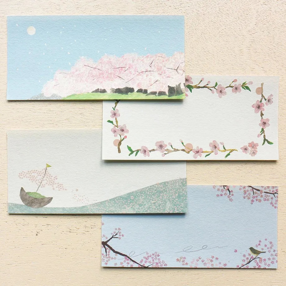 Yuko Omori 大森木綿子 Ippitsusen Notepaper 一筆箋 - Sakura