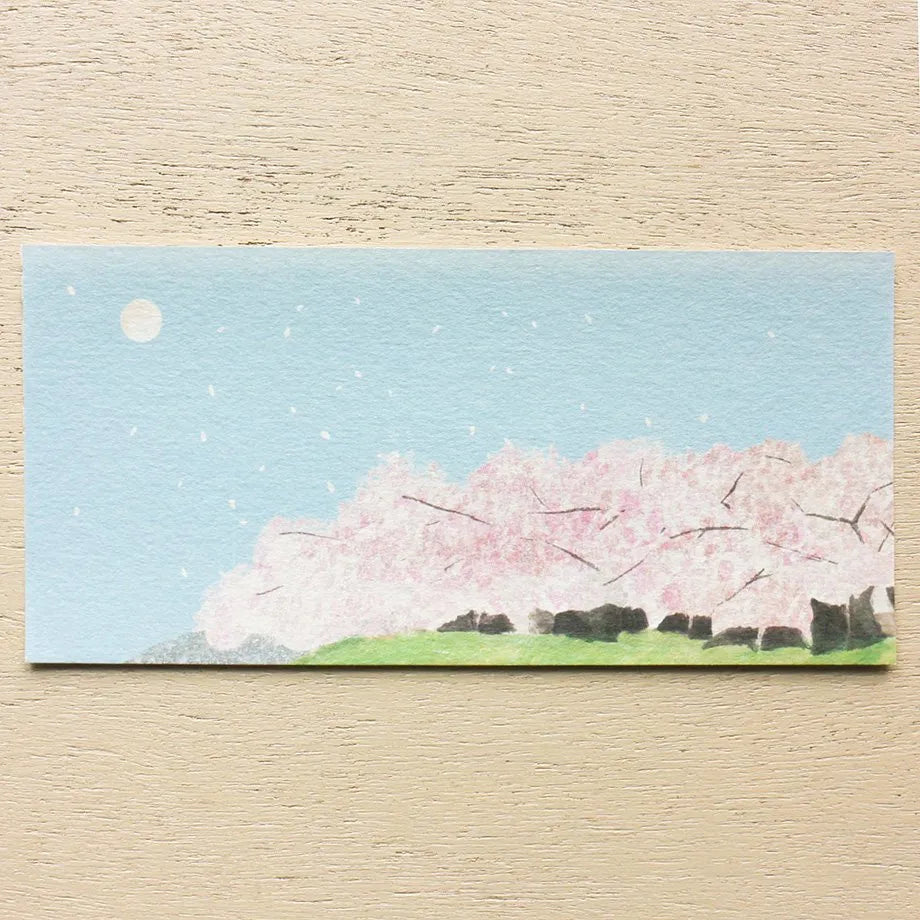 Yuko Omori 大森木綿子 Ippitsusen Notepaper 一筆箋 - Sakura