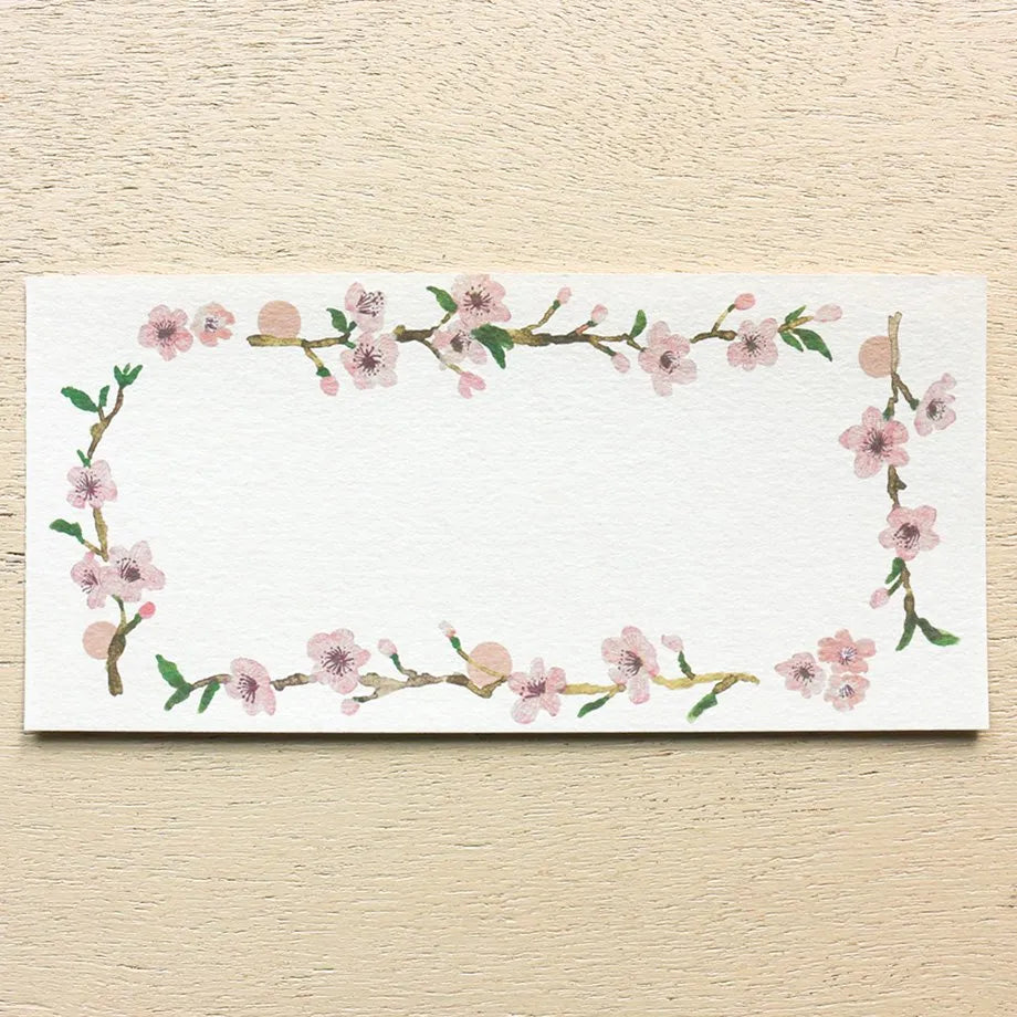 Yuko Omori 大森木綿子 Ippitsusen Notepaper 一筆箋 - Sakura