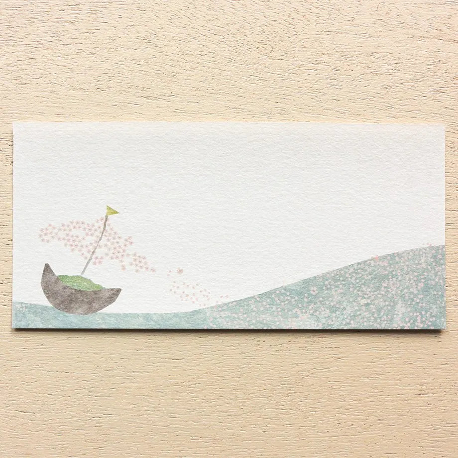 Yuko Omori 大森木綿子 Ippitsusen Notepaper 一筆箋 - Sakura