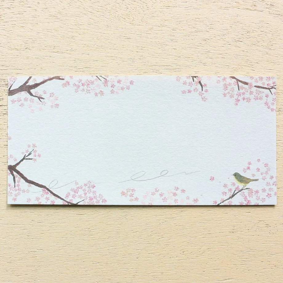 Yuko Omori 大森木綿子 Ippitsusen Notepaper 一筆箋 - Sakura