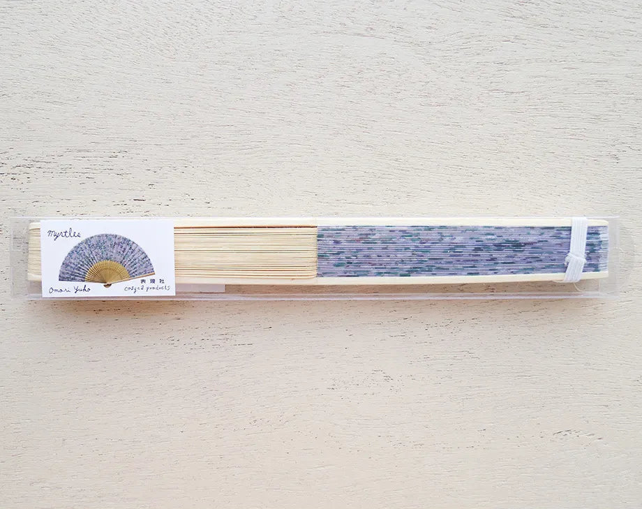 Yuko Omori 大森木綿子 Folding Fan - Myrtles