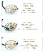 JUNO Birthday Stone Colour Dry Flower Hair Tie - 12 kinds