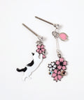 Cat & Cherry Blossom Earrings 貓貓櫻花耳環